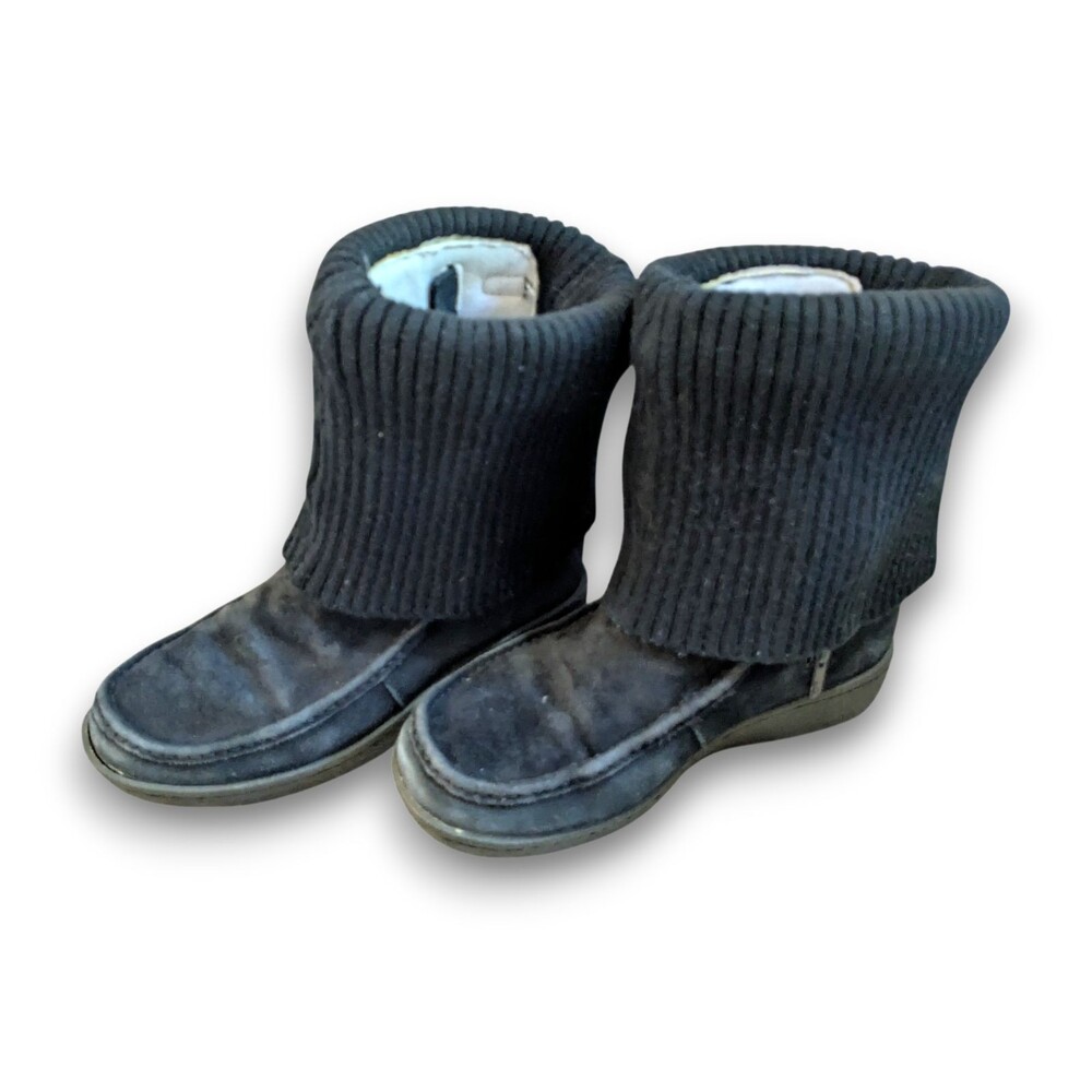 The North Face Primaloft Black Suede Knit Winter Boots Women's 5.5